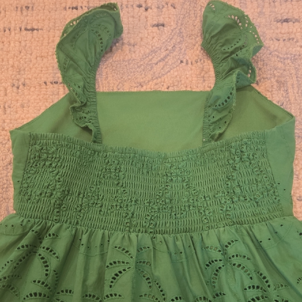 Chelsea & Violet Green Ruffled Smocked Sundress - Picture 6 of 7